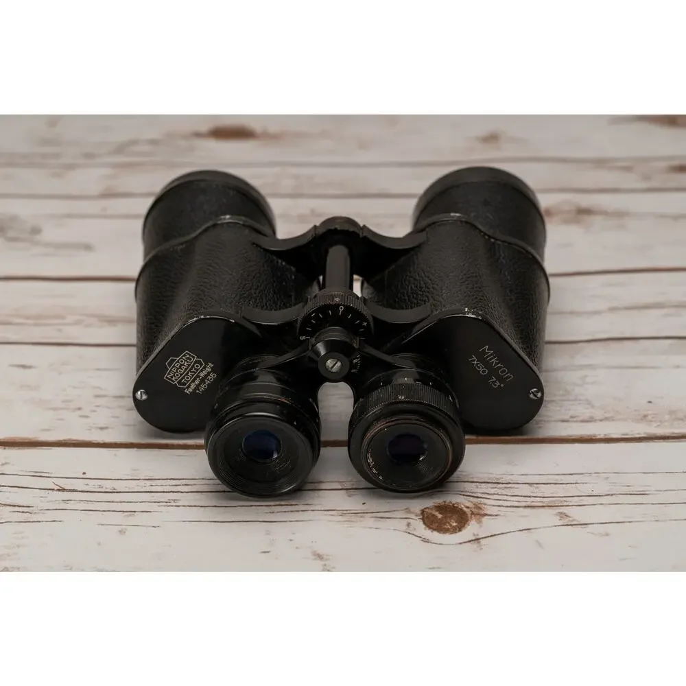 Vintage Nippon Kogaku Tokyo Nikon 7x50 7.3 Binoculars w/ Case n Strap